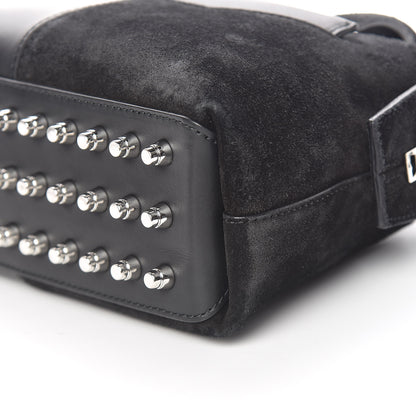Alexander Wang Suede Calfskin Small Rogue Satchel Black Silver Hardware 8 of 14