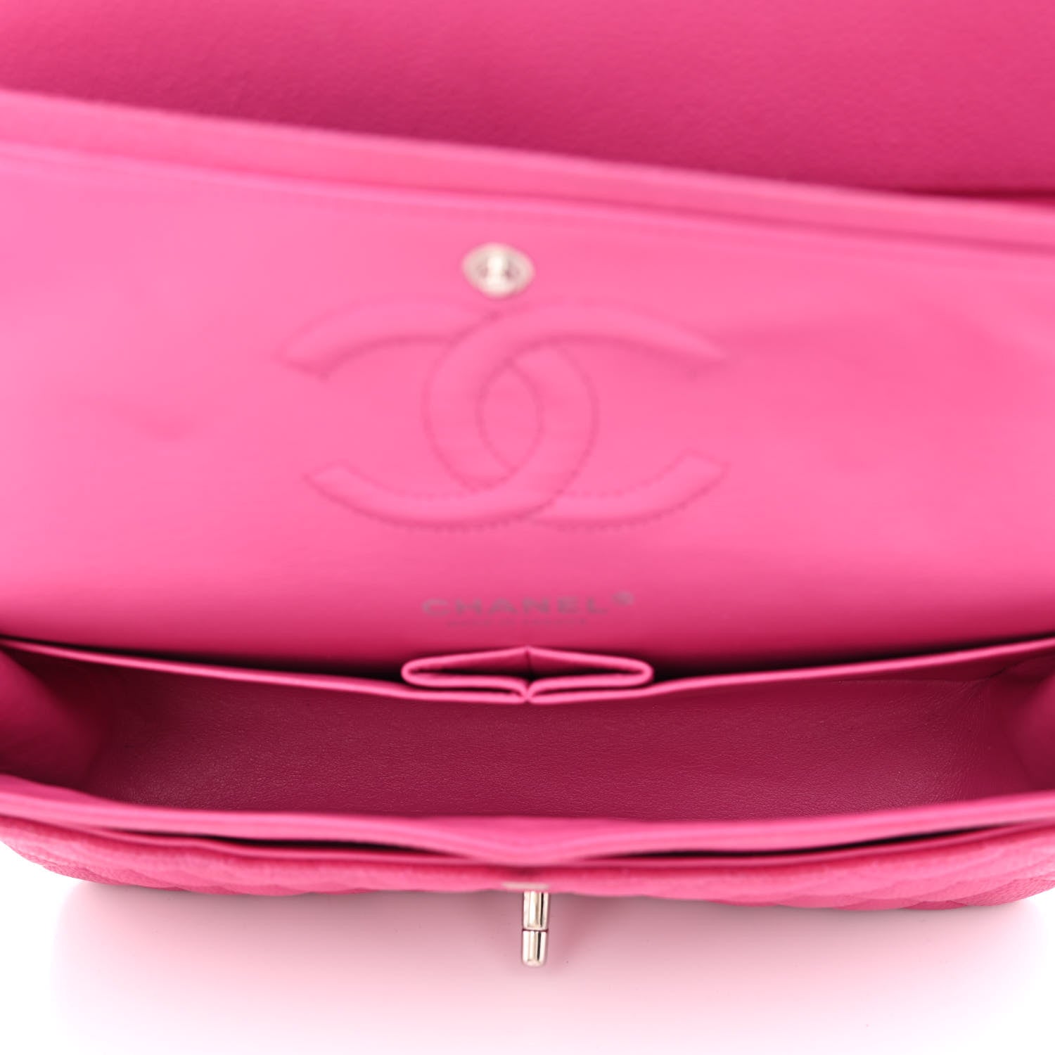 Chanel Iridescent Caviar Quilted Medium Double Flap Pink 4 of 10