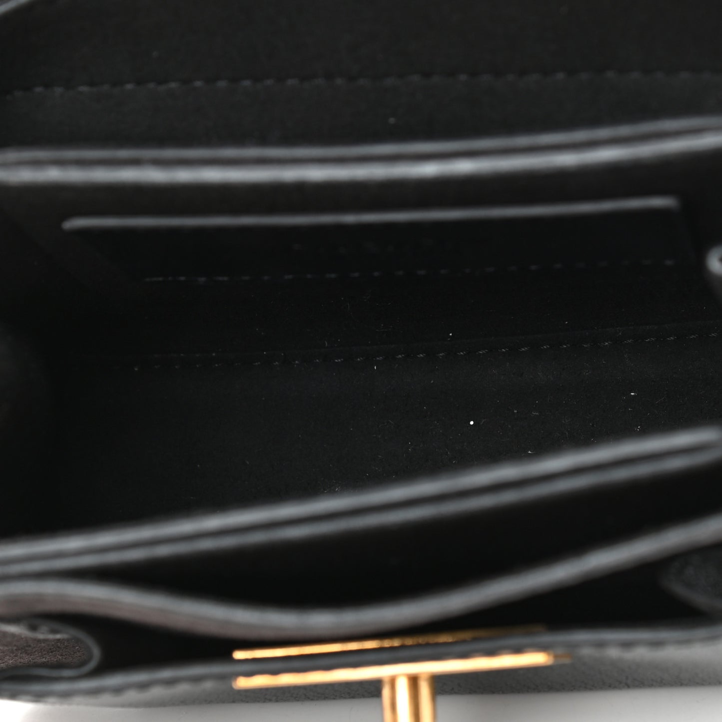 Goatskin Suede Mini GV3 Shoulder Bag Black