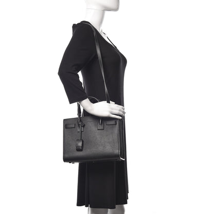 Saint Laurent Grained Calfskin Baby Sac De Jour Black 2 of 9