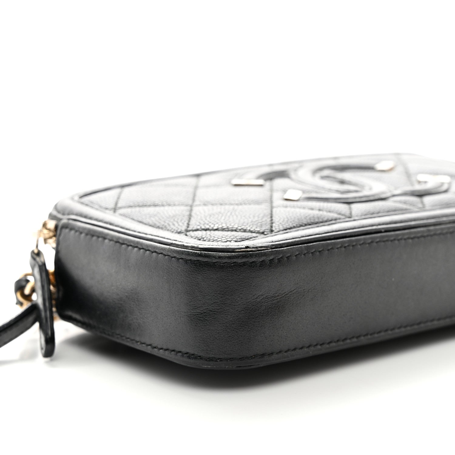 Chanel Caviar Quilted CC Filigree Clutch With Chain Black 9 of 13