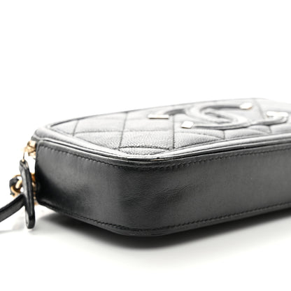 Chanel Caviar Quilted CC Filigree Clutch With Chain Black 9 of 13