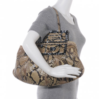Fendi Python To You Convertible Clutch Natural 2 of 9