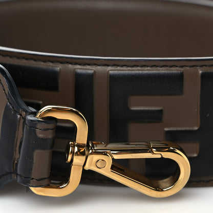 Fendi Vitello Century Bi-Color FF 1974 Embossed Strap You Maya Black 2 of 7