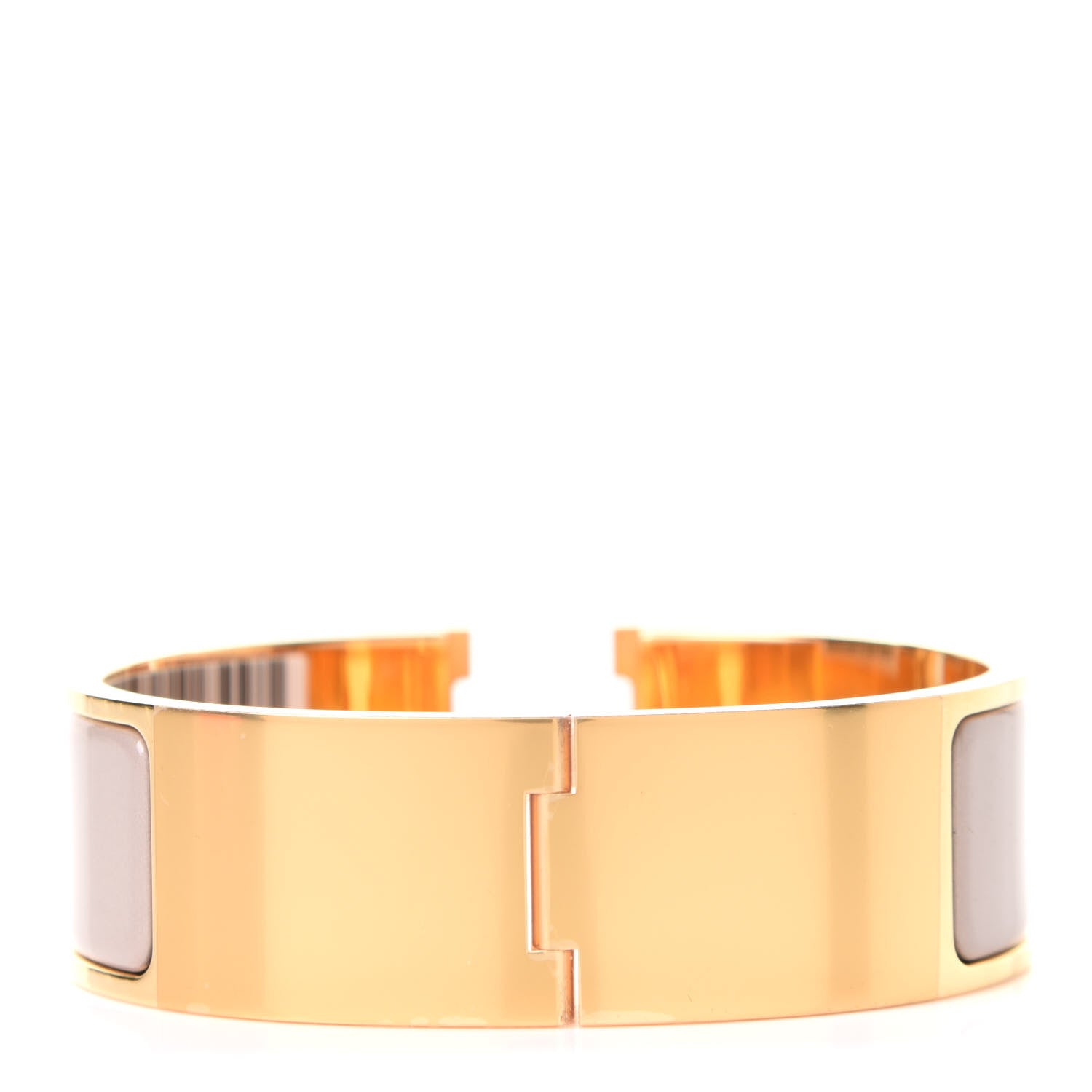 Hermes Enamel Wide Clic Clac H Bracelet GM Marron Glace 2 of 6