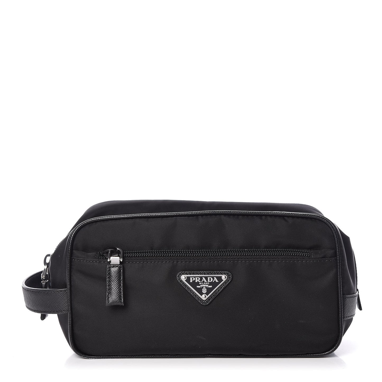 Tessuto Nylon Saffiano Toiletry Case Black