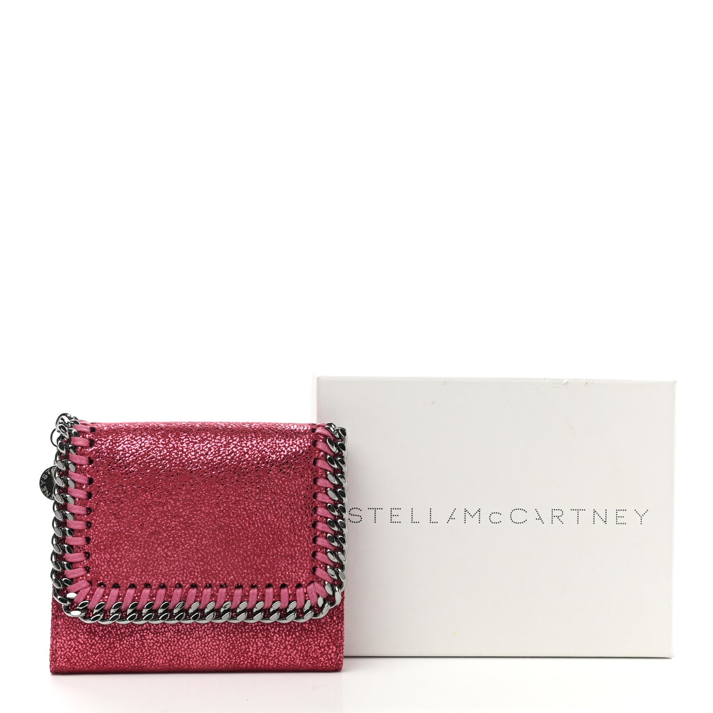 Shaggy Deer Small Falabella Flap Wallet Pink