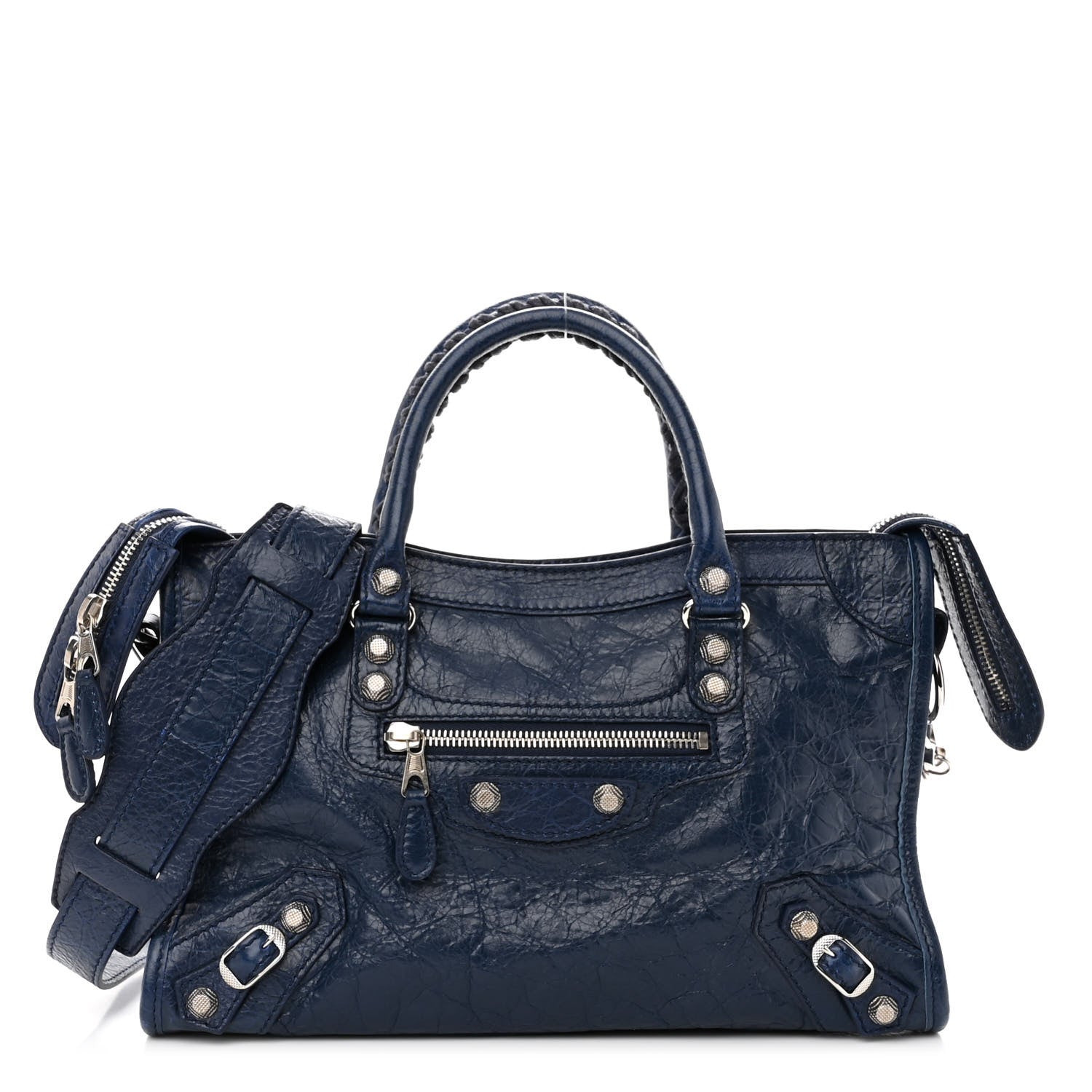 Balenciaga Agneau Giant 12 Silver Hardware S City Bleu Roi 1 of 10