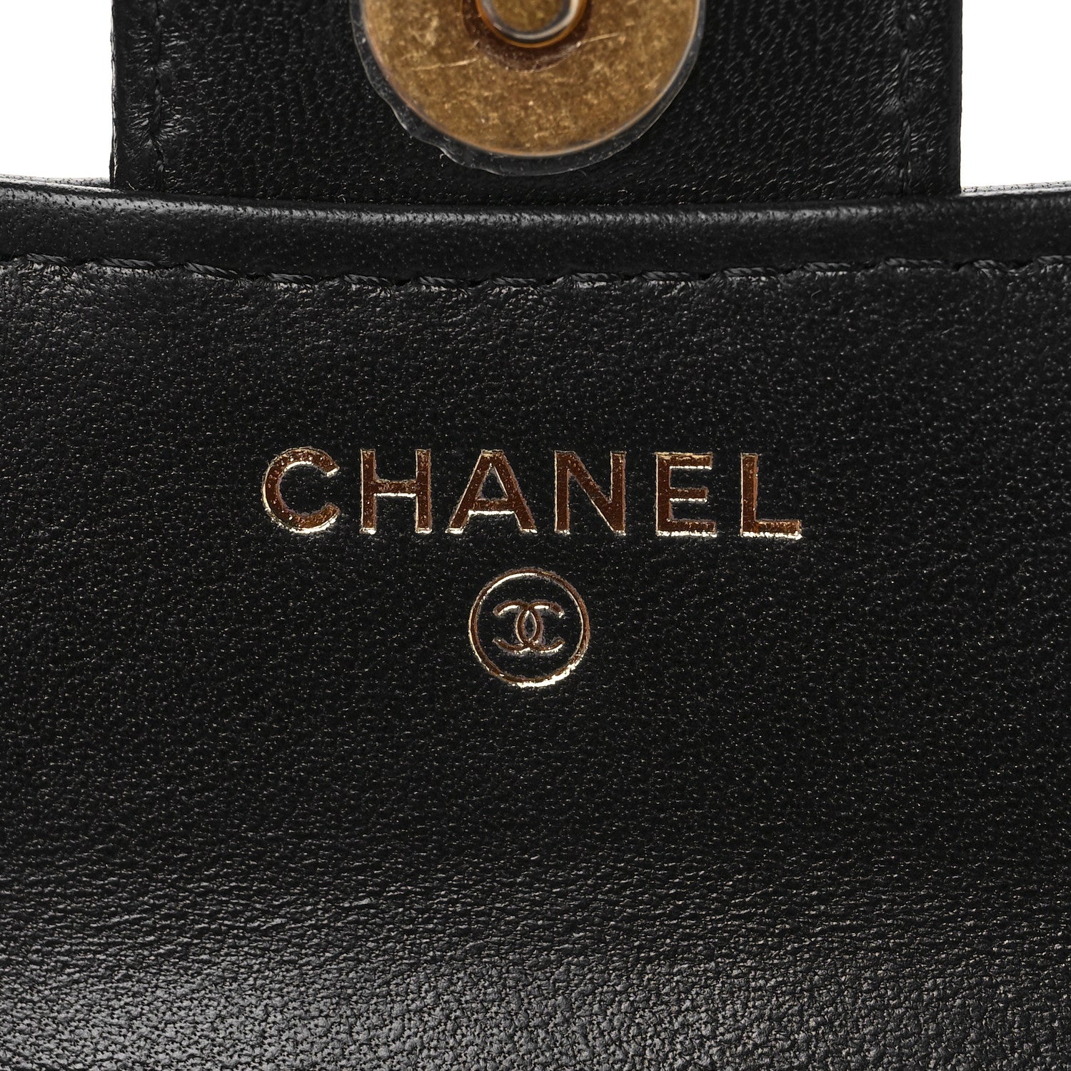 Chanel Lambskin Quilted Charm Flap Phone Holder With Chain Black 7 of 9