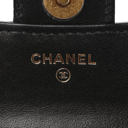 Chanel Lambskin Quilted Charm Flap Phone Holder With Chain Black 7 of 9