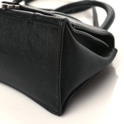 Balenciaga Grained Calfskin Small Hourglass Top Handle Bag Black 7 of 12