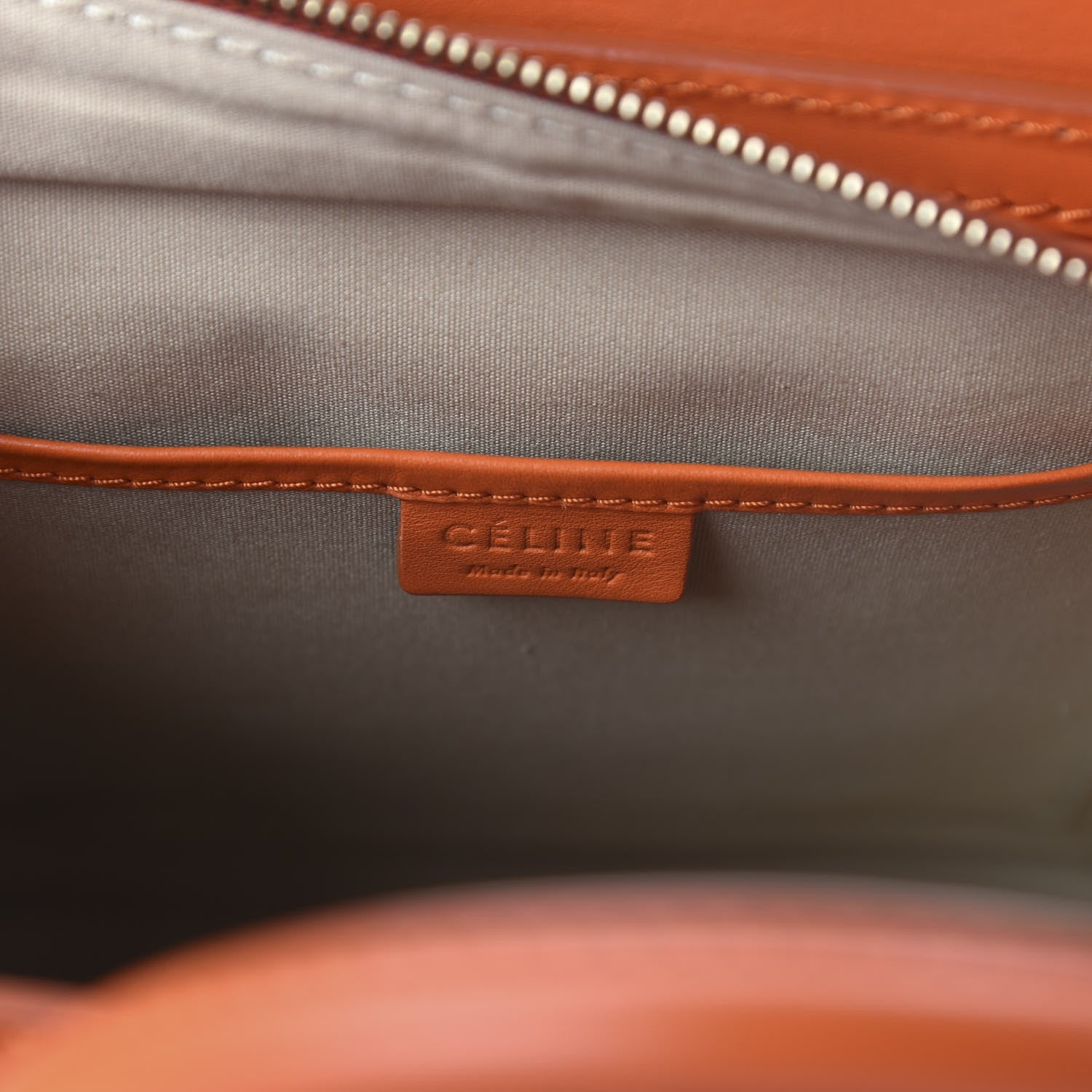 Celine Smooth Calfskin Nano Luggage Orange 8 of 10