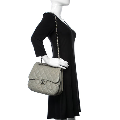 Chanel Lambskin Quilted 3 Large Flap Grey 2 of 16