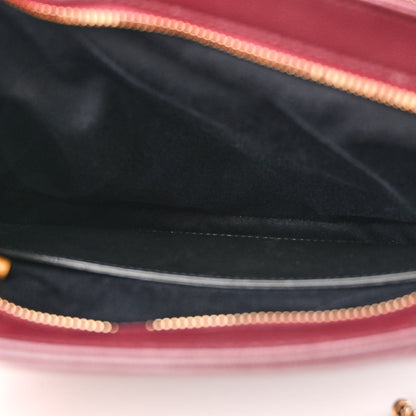 Saint Laurent Grain de Poudre Matelasse Chevron Small Tribeca Shopping Bag Rouge Legion 6 of 11