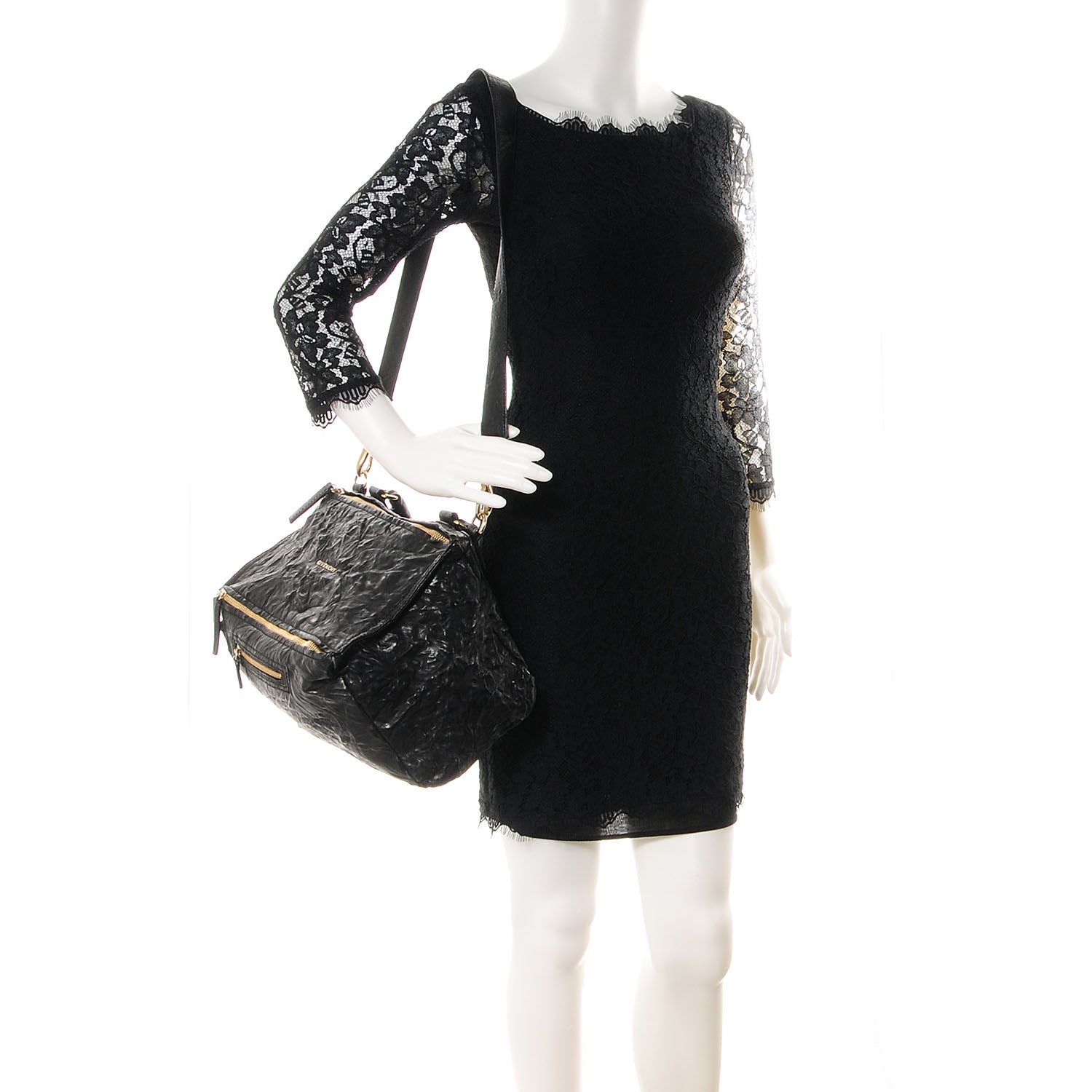 Givenchy Tumbled Sheepskin Medium Pandora Bag Black 2 of 8