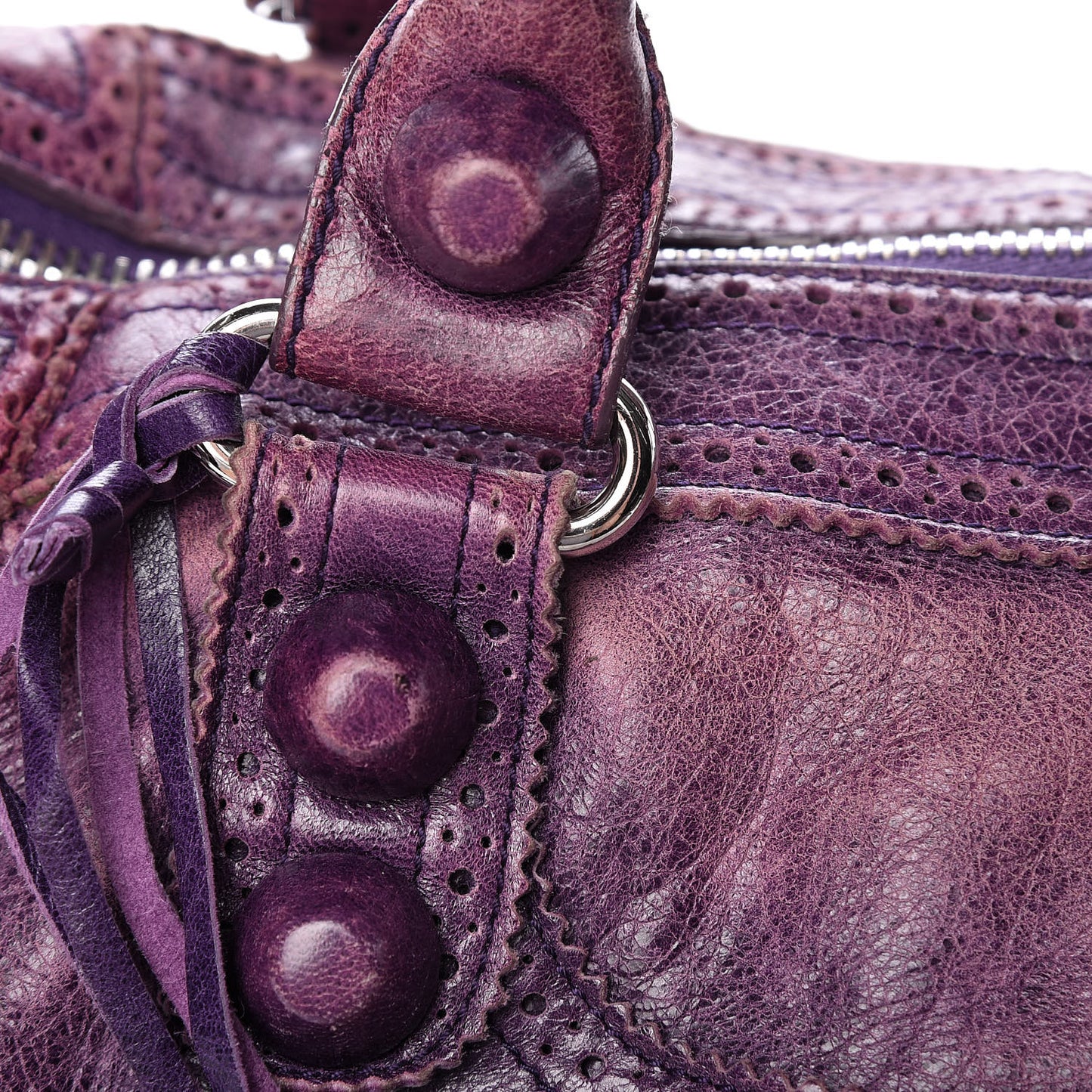 Agneau Giant Brogues Hardware Work Raisin