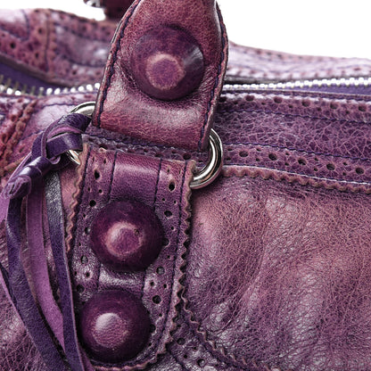 Balenciaga Agneau Giant Brogues Hardware Work Raisin 17 of 25