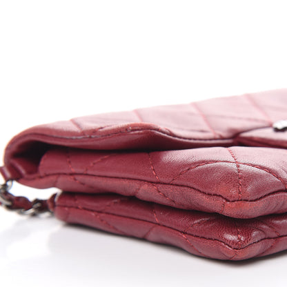 Chanel Lambskin Quilted Mini Mineral Nights Flap Crossbody Bag Dark Red 8 of 18