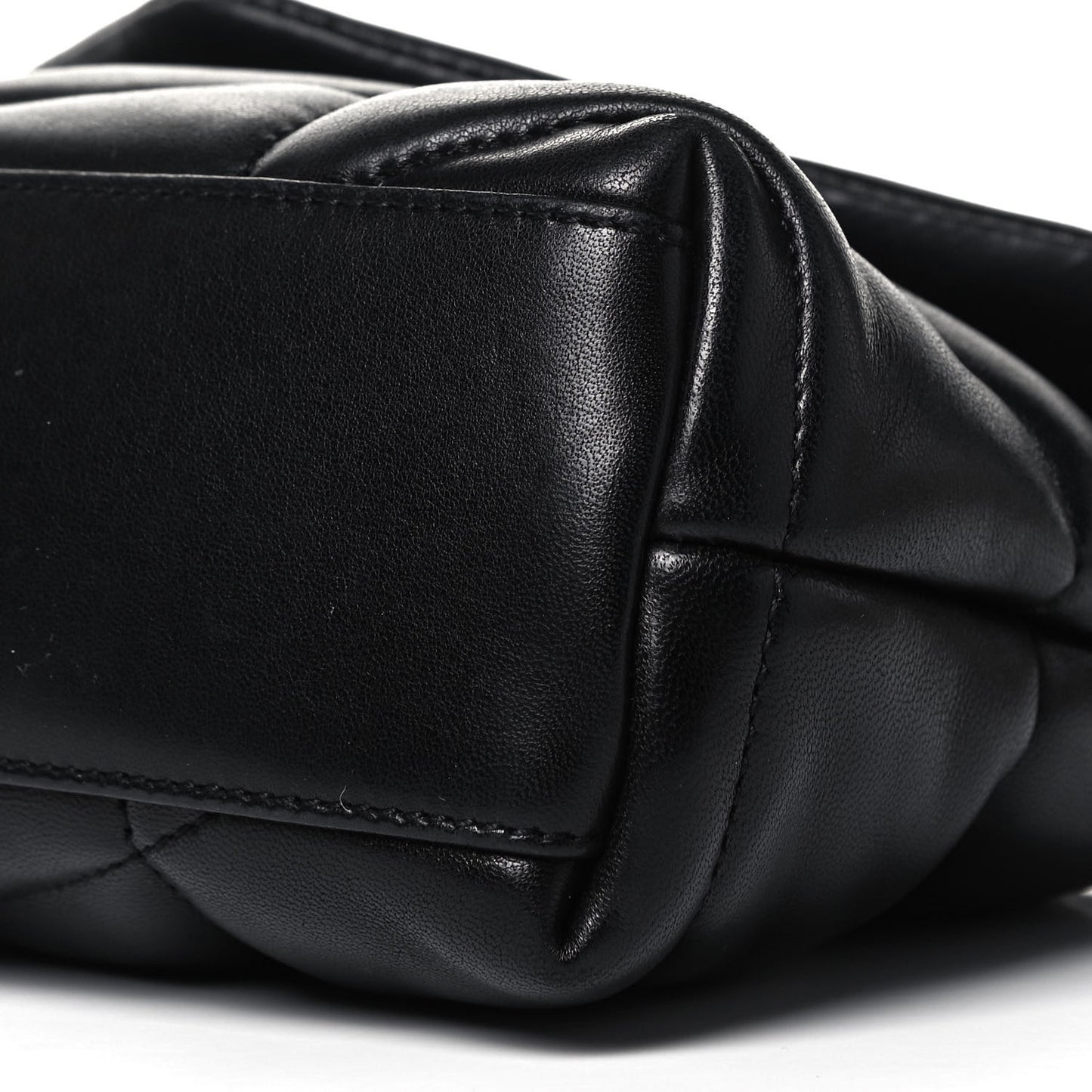 Lambskin Quilted Toy Loulou Puffer Monogram Chain Satchel Black