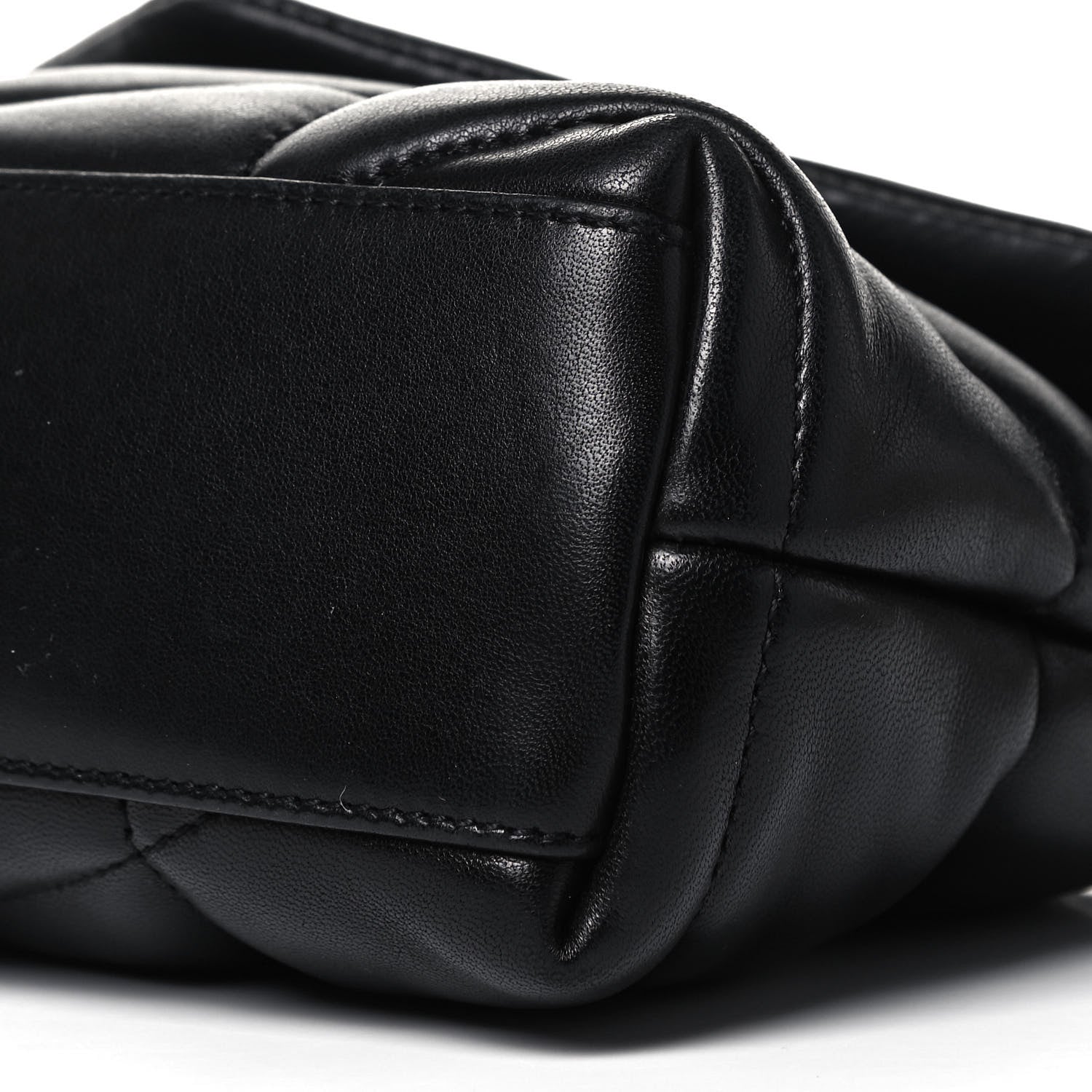 Saint Laurent Lambskin Quilted Toy Loulou Puffer Monogram Chain Satchel Black 9 of 9