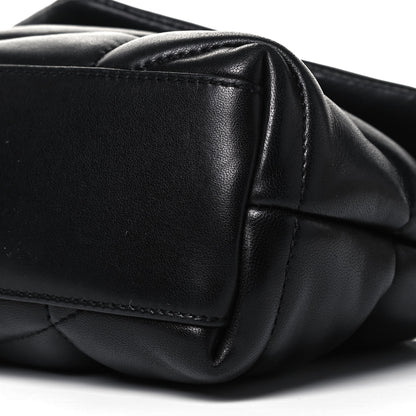 Saint Laurent Lambskin Quilted Toy Loulou Puffer Monogram Chain Satchel Black 9 of 9