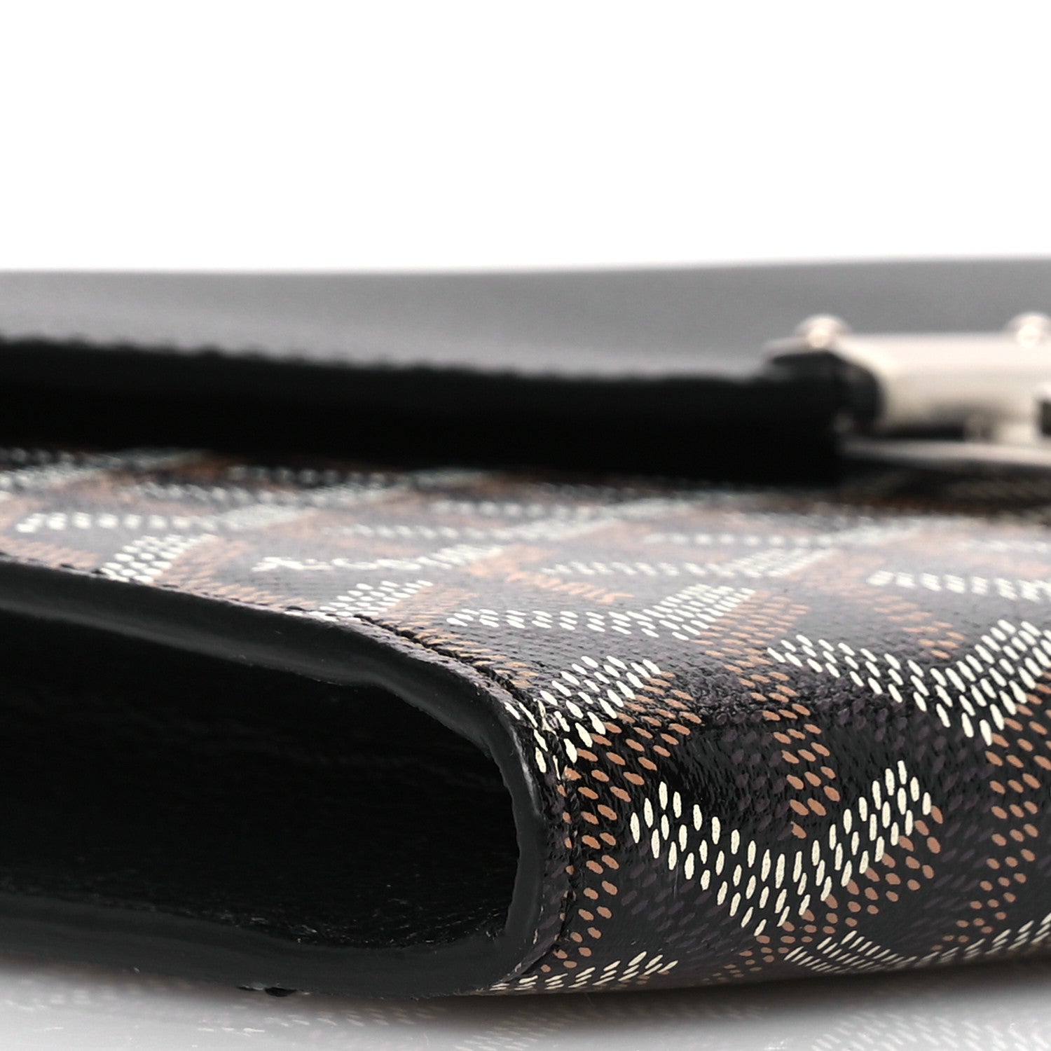 Goyard Goyardine Calfskin Chypre Wallet Pouch Black 10 of 12