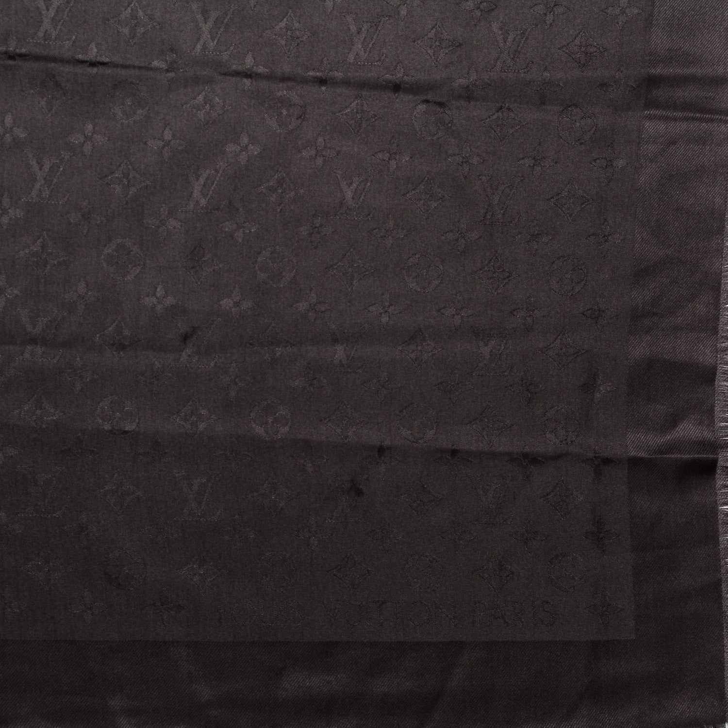 Louis Vuitton Silk Monogram Butterfly Square Shawl Grey 5 of 5
