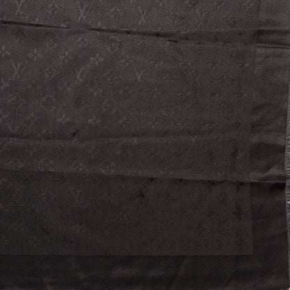 Louis Vuitton Silk Monogram Butterfly Square Shawl Grey 5 of 5