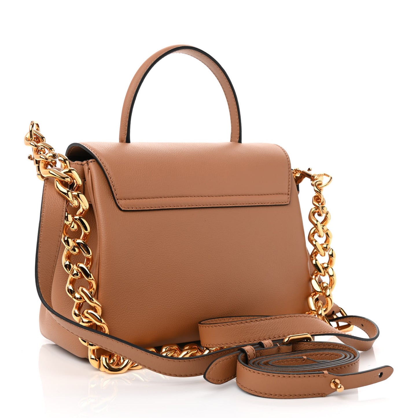Calfskin Medium La Medusa Top Handle Handbag Brown