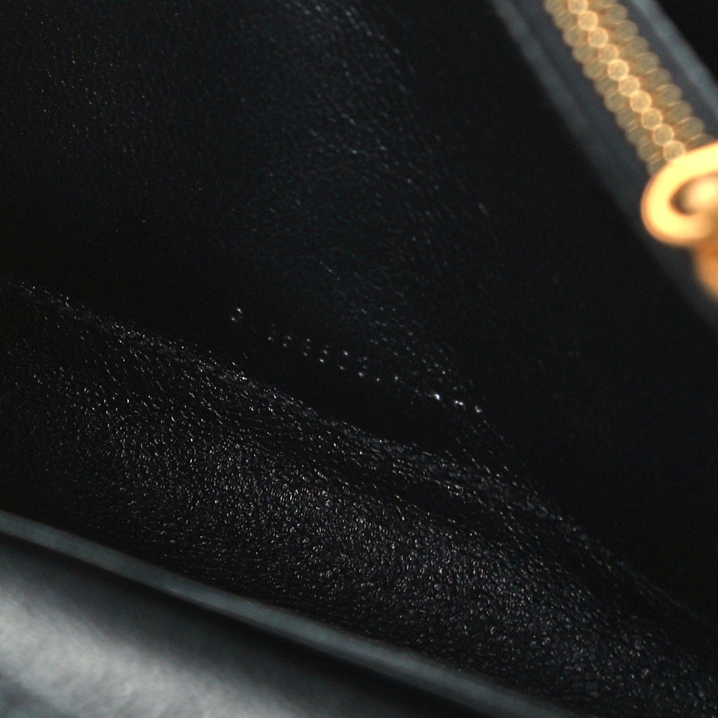 Lambskin Diamond Quilted Becky Chain Wallet Black