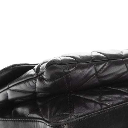 Chanel Lambskin Quilted Maxi 3 Flap Black 9 of 16