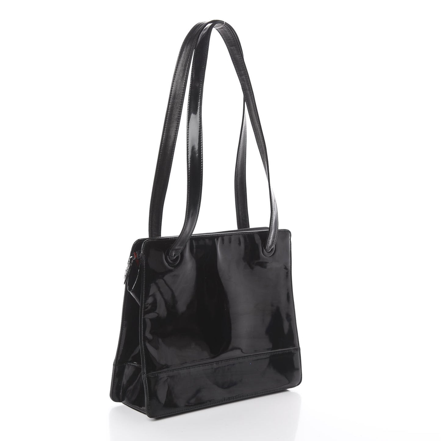 Patent Shoulder Bag Black