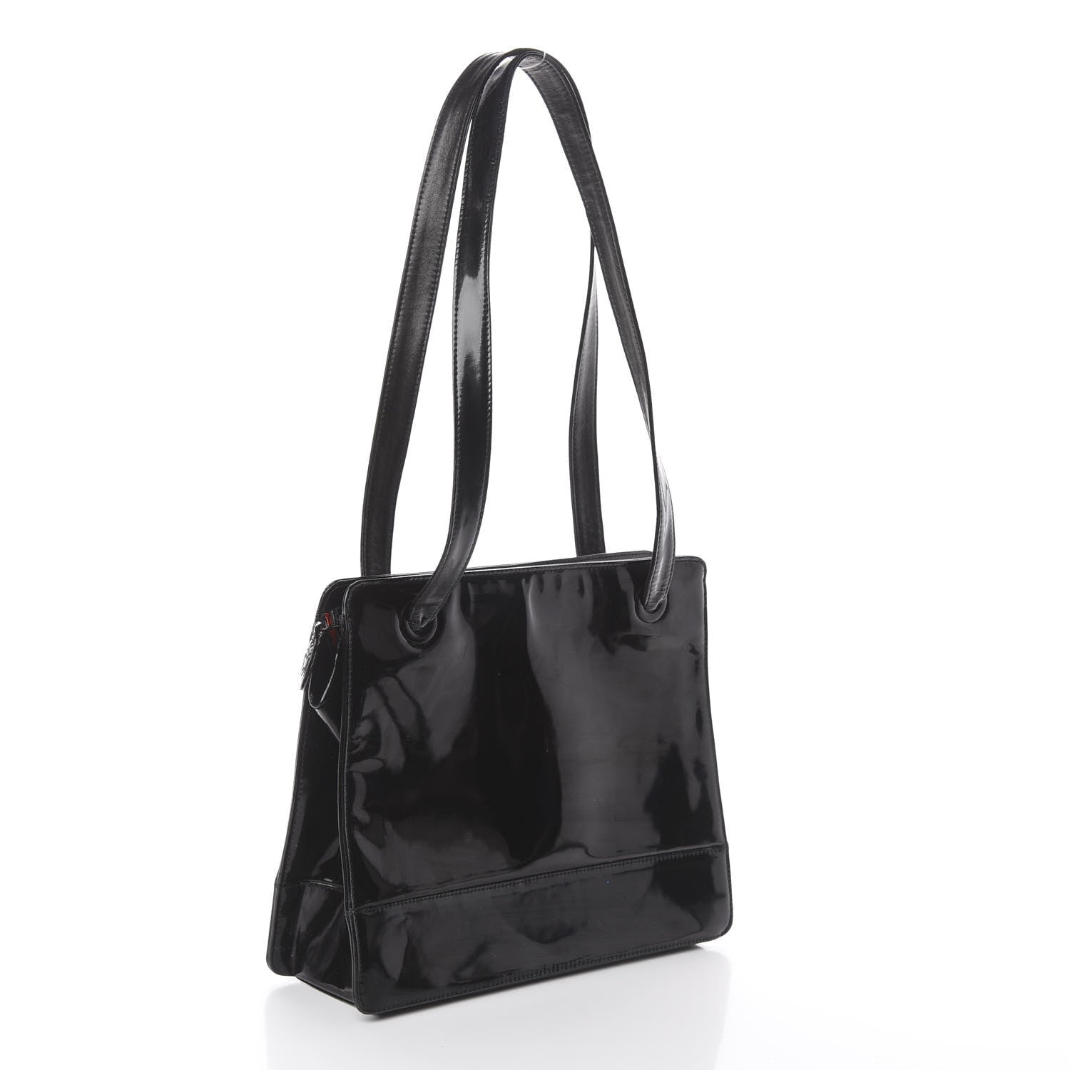 Chanel Patent Shoulder Bag Black 2 of 8