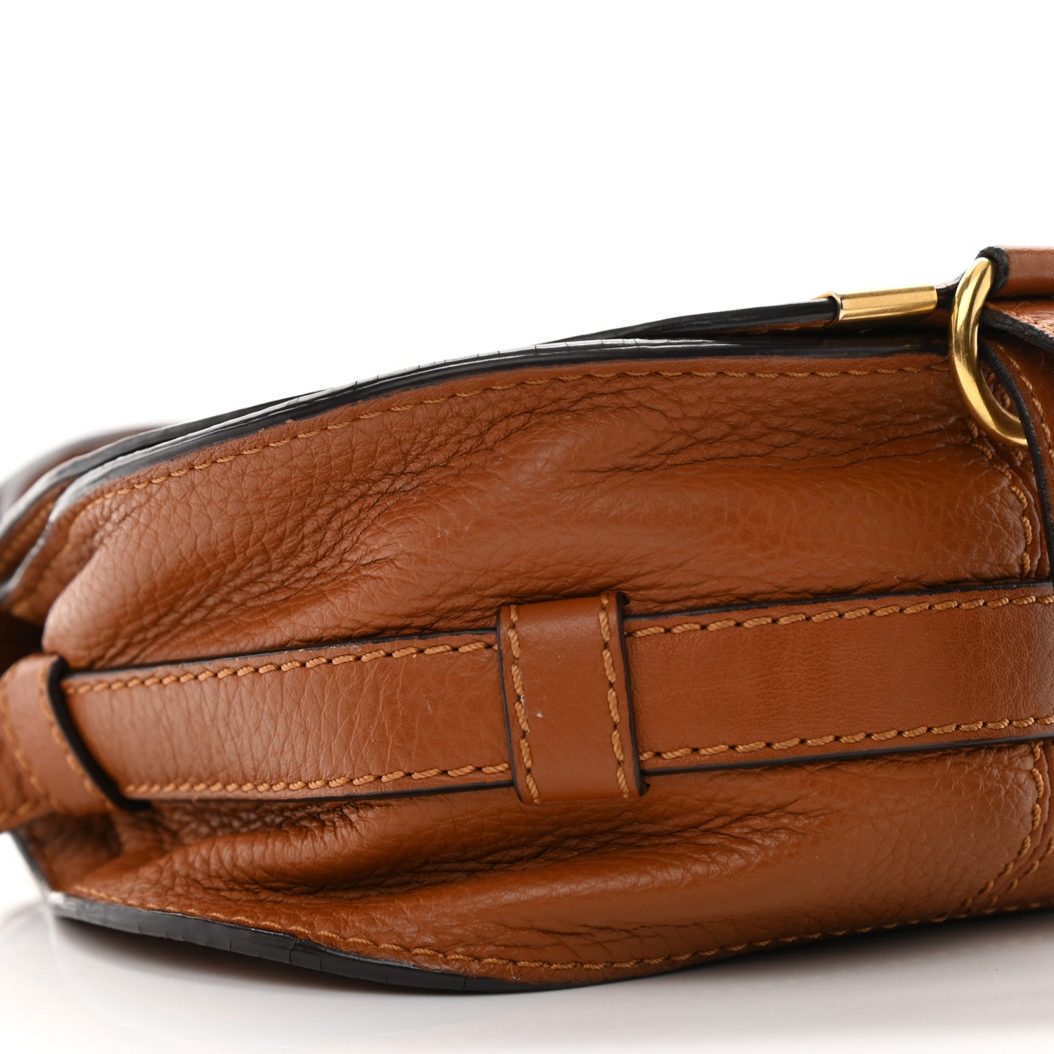 Chloe Calfskin Mini Marcie Round Crossbody Bag Nut 9 of 20