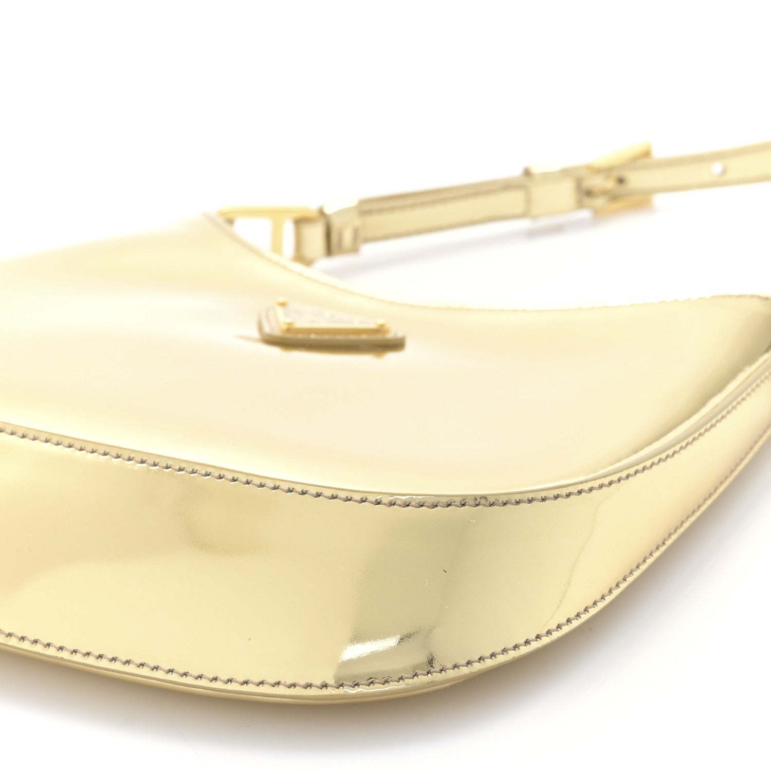 Prada Spazzolato Cleo Adjustable Strap Shoulder Bag Platino 8 of 8