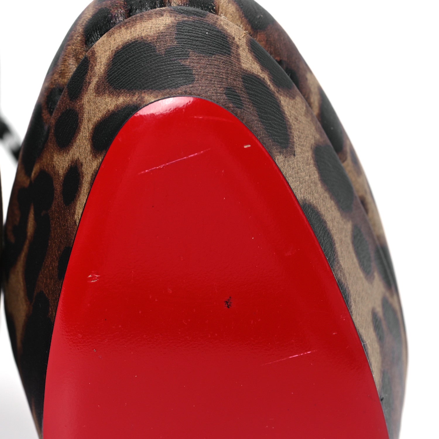 Christian Louboutin Calfskin Leopard Print Bianca 120 Ankle Boots 39.5 Brown 8 of 8