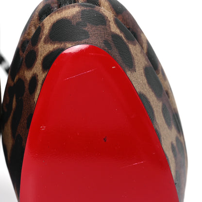 Christian Louboutin Calfskin Leopard Print Bianca 120 Ankle Boots 39.5 Brown 8 of 8