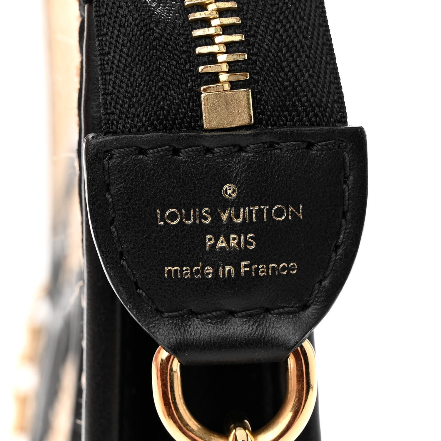 Louis Vuitton Raffia Calfskin Monogram Giant Pouch 6 of 9