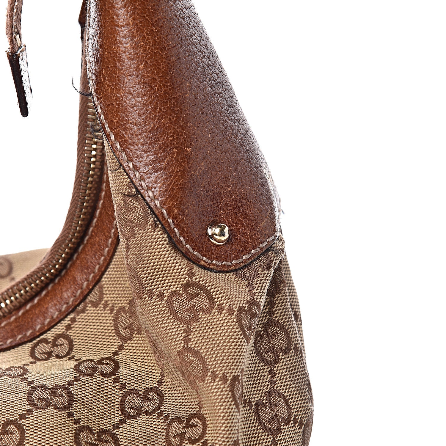 Gucci Monogram Bamboo Ring Hobo Brown 17 of 17