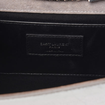 Saint Laurent Metallic Lambskin Medium Cloud Star Monogram Kate Satchel Argento 7 of 15