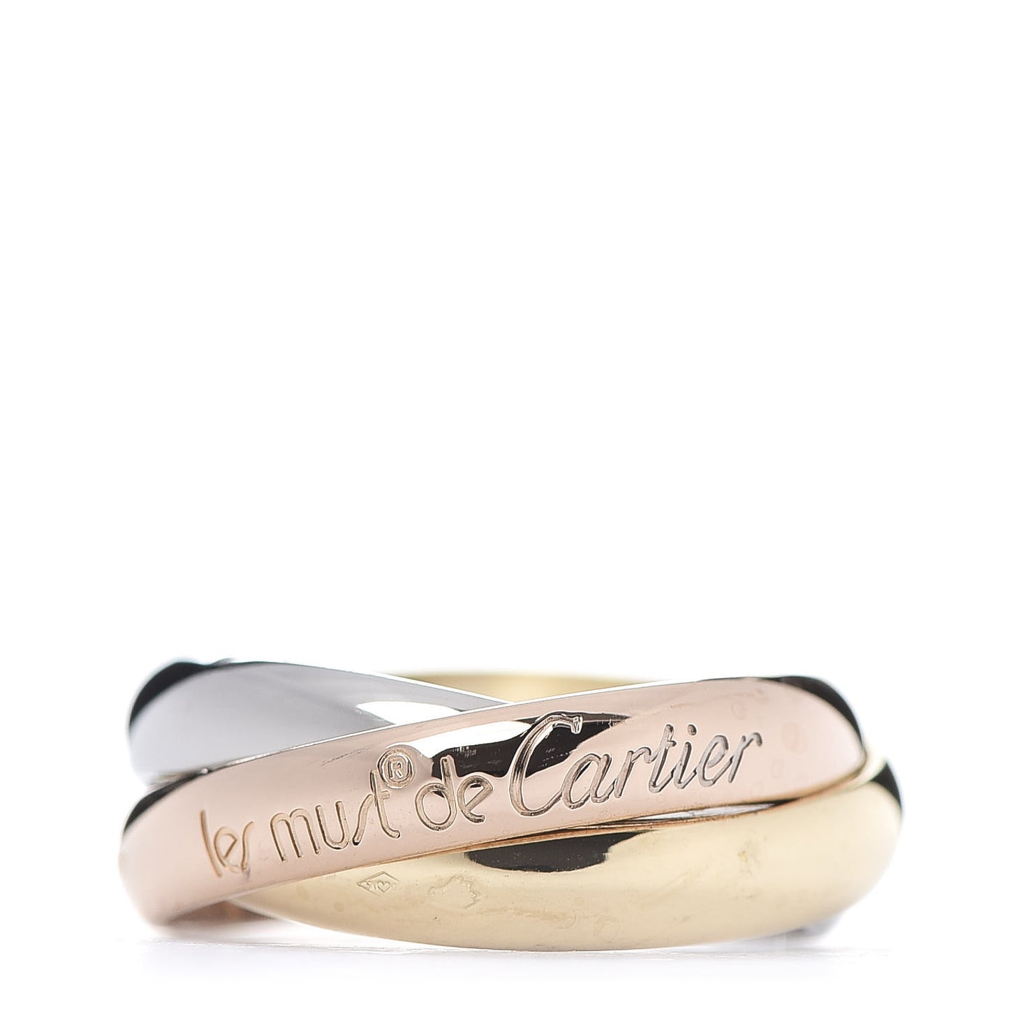 18K Pink Yellow White Gold Classic Les Must De Trinity Ring 52 6