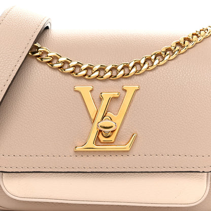Louis Vuitton Grained Calfskin Lockme Tender Greige 7 of 9