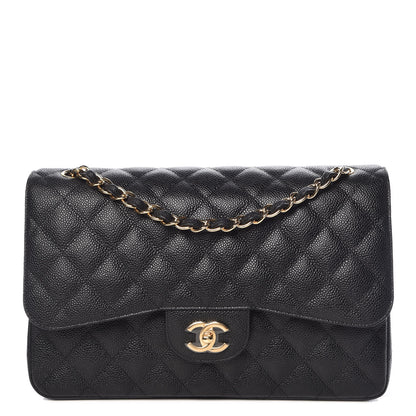 Chanel Caviar Quilted Jumbo Double Flap Black 1 of 10