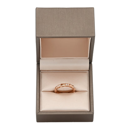 Bulgari 18K Rose Gold Diamond Serpenti Viper Ring 54 7 5 of 5