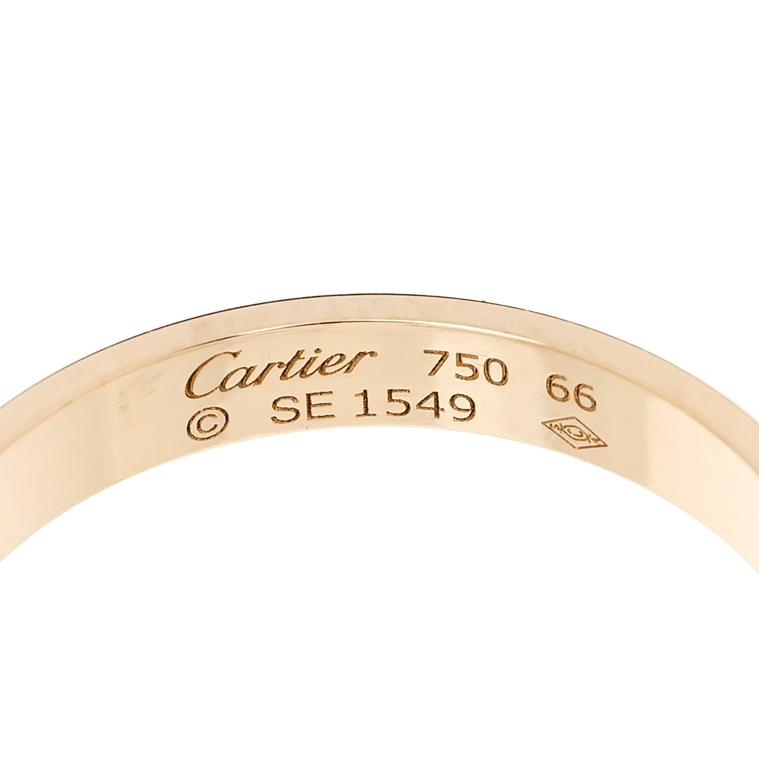 Cartier 18K Yellow Gold 3.5mm LOVE Wedding Band Ring 66 11.5 4 of 5