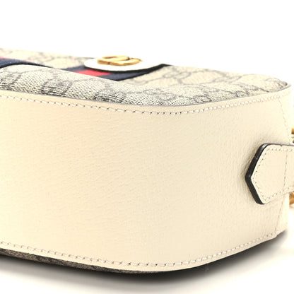 Gucci GG Supreme Monogram Textured Calfskin Web Small Ophidia Camera Bag Beige Ebony Mystic White 8 of 8