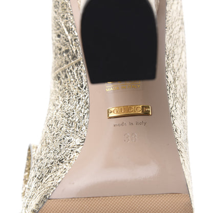 Gucci Galassia GG Marmont Fringe 105mm Loafer Pumps 38 Platino 7 of 7