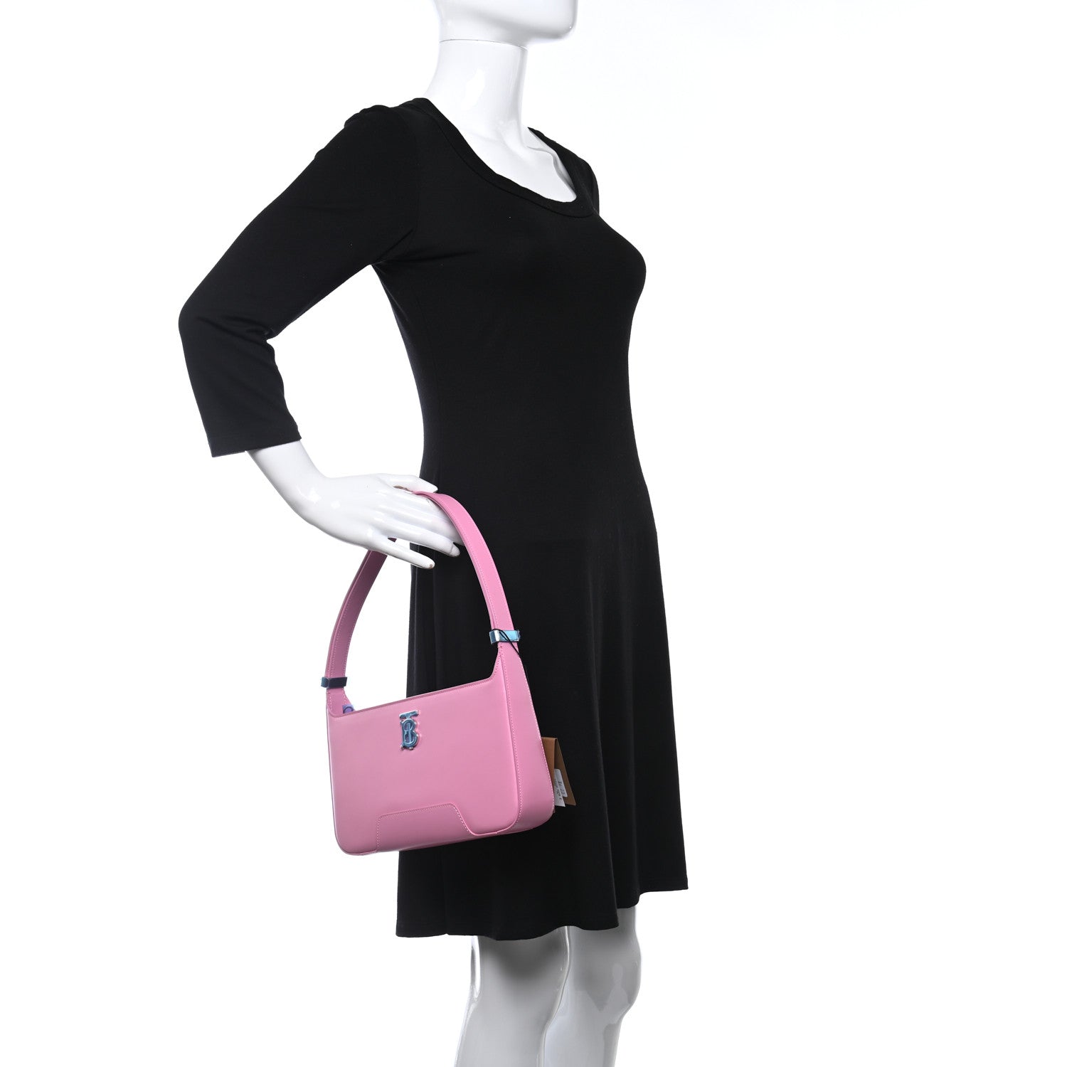 Burberry Smooth Calfskin TB Shoulder Bag Primrose Pink 2 of 8