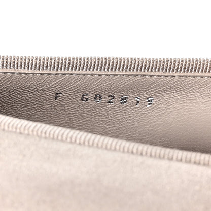 Chanel Suede Patent Cap Toe CC Ballerina Flats 38.5 Grey 38 Light Grey 8 of 9