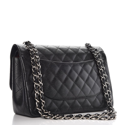 Chanel Caviar Quilted Jumbo Double Flap Black 4 of 12